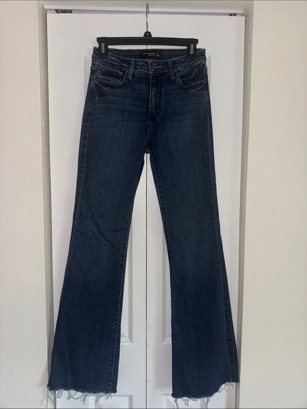 Just Black Dark Blue High-Rise Flare Jeans